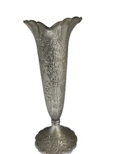 Vintage 6.5" Bud Vase Made In Japan Raised Floral Design