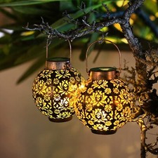 Solar Lantern Light Waterproof Yard Patio Garden Lamp Home D cor