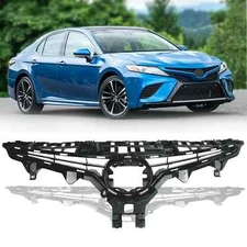 Fit For 2018 2019 2020 Toyota Camry SE XSE Front Bumper Upper Grille Grill Black