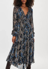 Free People NWT Size Small Beautiful Flowy Midi/ Maxi Boho Lena Dress New