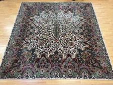 8'8" x 8'9" Square Karastan Kirman Design Oriental Rug - Full Pile - Made in USA