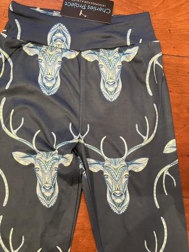 Leggings for Kids SizeLXL Fits 6t -10 ( Charlies Project ) Deer Print - Picture 3 of 5