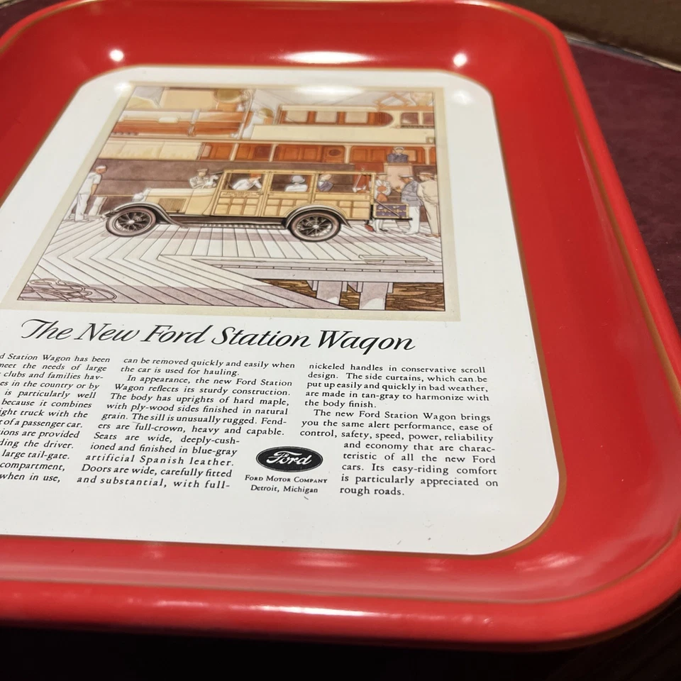 Ford Metal Tray The New Ford Station Wagon Advertising Tray - Image 3 of 4