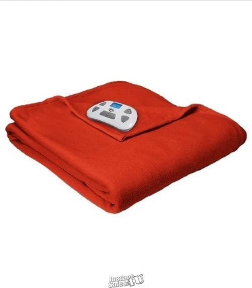 Serta MicroFleece Electric Heated Warming Blanket Full Spice | eBay