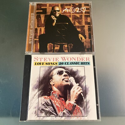 Stevie Wonder 2   LOT: A Time To Love & Love Songs 20 Classic Hits VG+