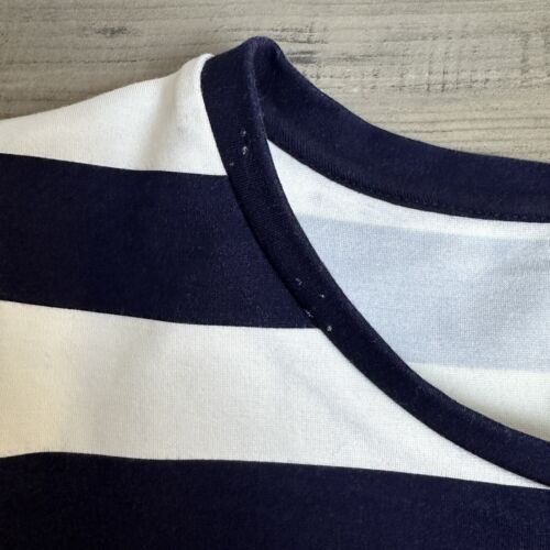 Lauren Ralph Lauren Hemdblusenkleid dunkelblau gestreift Rüschenärmel Gr. M Petite - Bild 9 von 9
