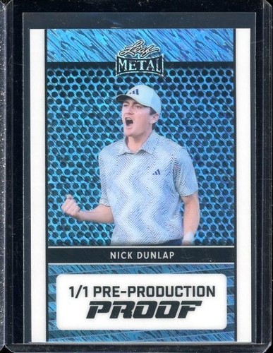 2024 Leaf Collective Proof Metal Shimmer Blue Nick Dunlap (1/1)