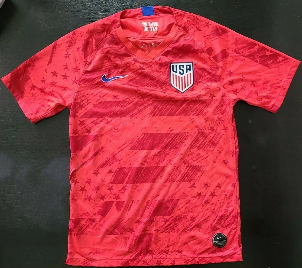 Nike Team USA ‘19-‘20 Home Soccer Jersey Small S Red AJ4355-688 USMNT Damaged
