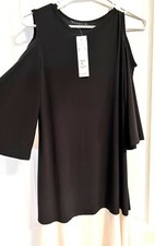 Size 6 Little Black Dress W/ Shoulder Cutout Tiana B Dillard's (Orig. $79) NWT