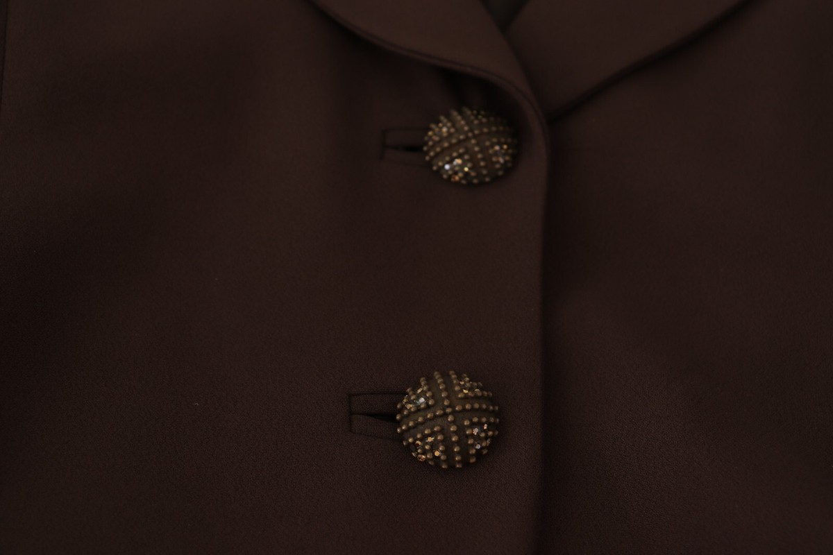 GAI MATTIOLO 売れ筋商品|||ガイ マッティオーロ ニット&セーター アウター レディース Sweaters Brown GAI MATTIOLO Jacket Single Breasted Brown Long Sleeves Midi
