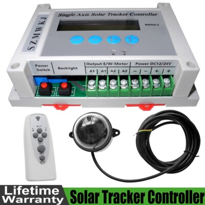 LCD Single Axis Solar Tracker Controller 12V 24V Electronic Tracking Controller
