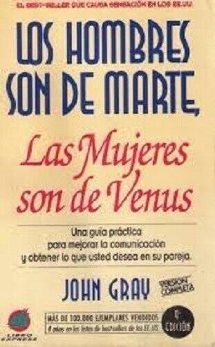 Los hombres son de Marte, las mujeres son de Venus by John Gray (Spanish) - Picture 1 of 1