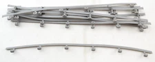 Auto World Gray Guard Rails HO Scale Slot Car Track - 10 pack