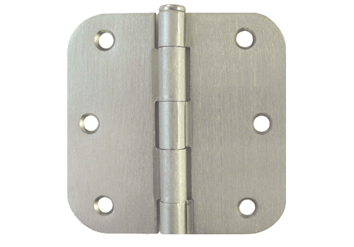 100 Satin Nickel 3.5" X 3.5" in w 5/8" Radius Round Door Hinges Interior Brushed - Picture 2 of 4