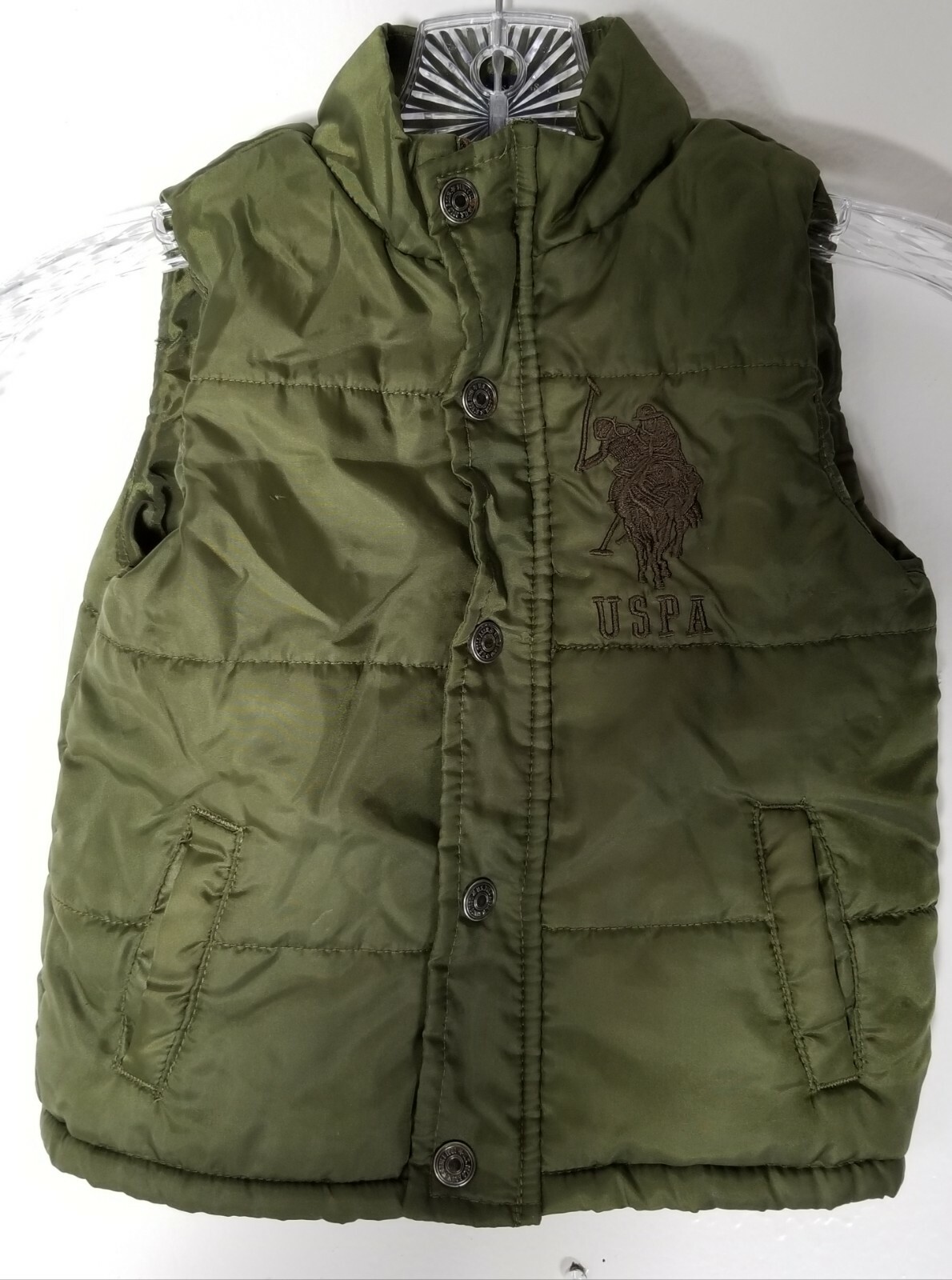 VINTAGE USPA POLO TODDLER GREEN PUFFER 