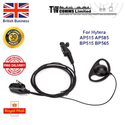 TW COMMS LTD Earpiece for Hytera BP565 BP515 AP515 AP585 D-Ear Med PTT