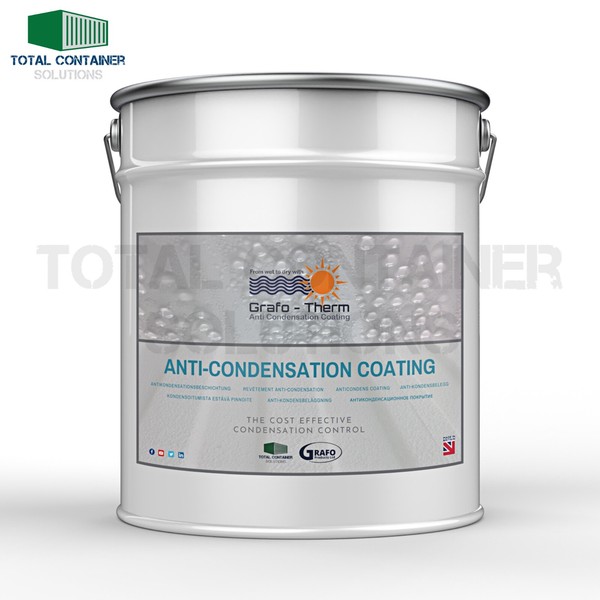 Contenedor de envío de control de humedad con recubrimiento anticondensación Grafo-Therm de 20 pies