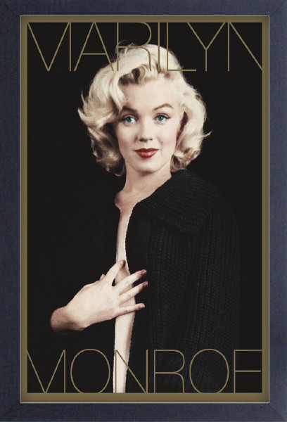MARILYN MONROE BLACK GOLD 13x19 FRAMED GELCOAT POSTER ICONIC