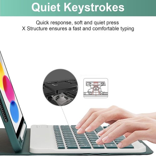 Keyboard Case Cover For 2024 iPad Air 11 inch 6/7/8/9/10th Gen Air 3 4 5 Pro 11 - Picture 37 of 52