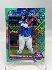 Ronnier Quintero 2022 Bowman Chrome 1st Bowman Mojo Aqua Refractor #136/225 Cubs