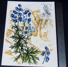 CARTE POSTALE 1er JOUR PHILATELIE 1983 ACONIT FLEURS DE MONTAGNE