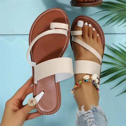 Sommer Damen Slingback Strand flache Sandalen Damen leichte Slipper Hausschuhe - Bild 13 von 35