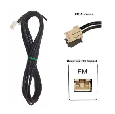 Antenne FM Intérieure 2 PIN Pour Philips Mini Hi-Fi - Compatible FX15, FX20, FX30, FX50, FX55, FX70