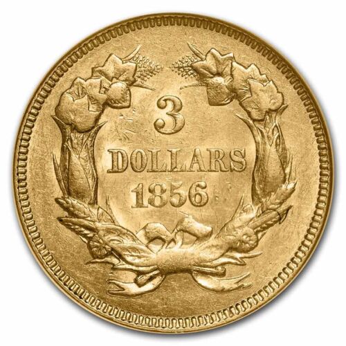 1856 $3 Gold Princess AU-58 NGC - 第 3/3 張圖片