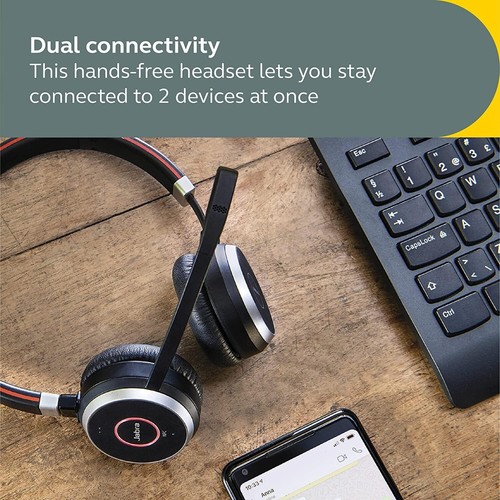 Jabra Evolve 65 SE MS Stereo Wireless Headset Bluetooth 6599-833-309 - Picture 9 of 9