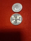 STERLING SILVER MEDALS,Lot of TWO, 42+ Grams, UNDER MELT