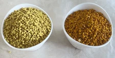 BEE POLLEN Pure Natural Not Processed Bee Pollen Granules Yellow and Brown