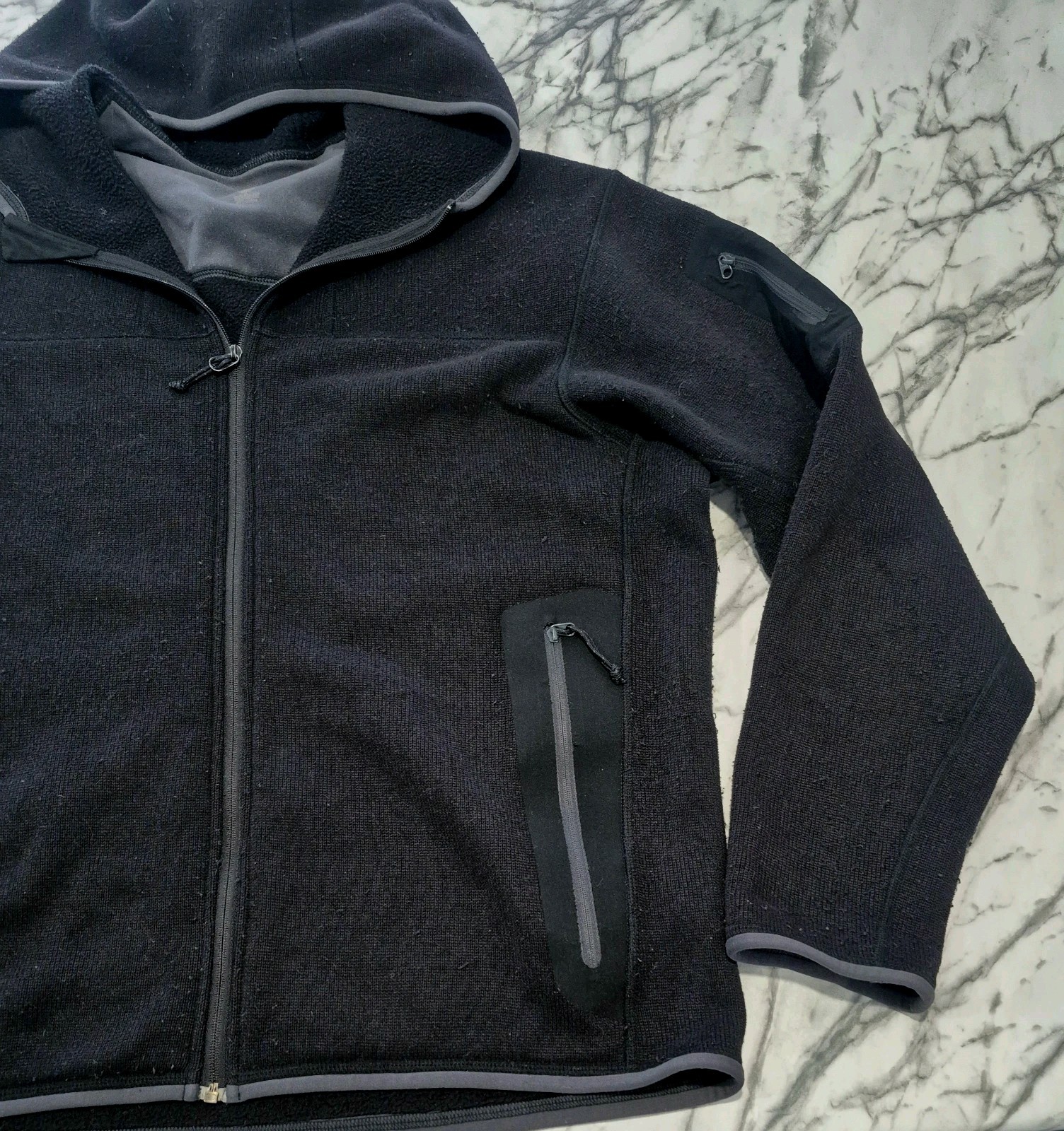 Arc'teryx Men's Size XL Covert Cardigan Polartec Zip-Front Fleece Hooded Jacket thumbnail 8