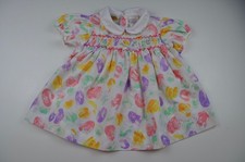 Vintage Girls Dress Size 6-9 Months Pastel Floral Unbranded