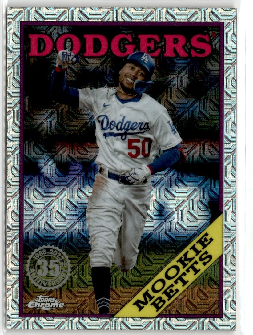 2023 Topps 1988 Chrome Silver Pack Mookie Betts #T88C-74 Los Angeles Dodgers