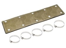 Titanium Pipe Shield with Gloves Exhaust Heat Shield, Two-Layer 6" x 24"