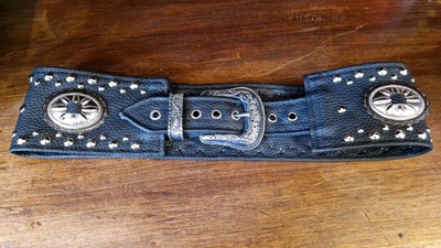 Gürtel Skintight Rebel Clothing Vegan Conchogürtel Western Jim Morrison Metal