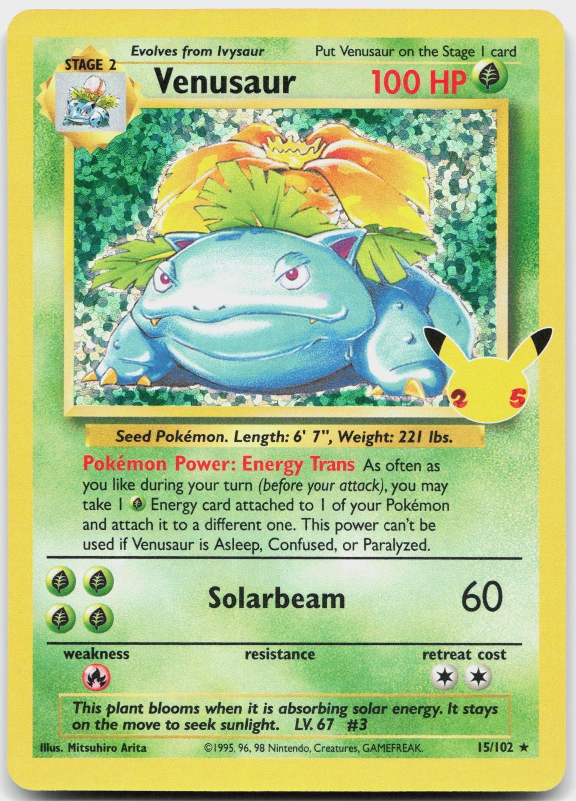 Venusaur 15/102 Classic Collection Celebrations: Classic Collection Pokemon NM