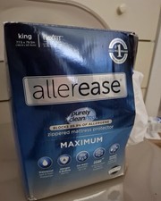 King Maximum Bed Bug and Allergy Mattress Protector White - AllerEase