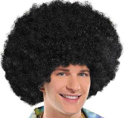 Oversized Afro Wig 70's Disco Fancy Dress Up Halloween Adult Costume Accessory
