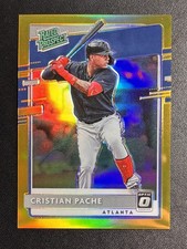 2020 Panini Optic Baseball Cristian Pache Rated Prospect Gold Prizm /10 #RP-7