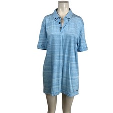 Hugo Boss Pelham 03 Slim Fit Polo Shirt Light Blue Space Dye Jersey Mens XL NEW