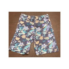 Sovereign Code Tropical Hawaiian Turtle Print Boys Shorts Med 10-12 Blue Summer