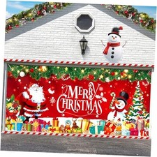 Merry Garage Door Banner Decorations 6 X13ft Xmas Large Backyard Christmas
