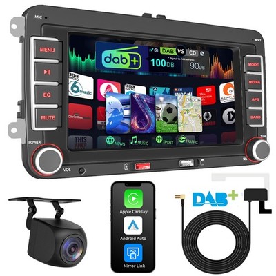 DAB+Apple Carplay Android Auto Radio+Kamera Für VW GOLF 5 6 Touran Tiguan Passat