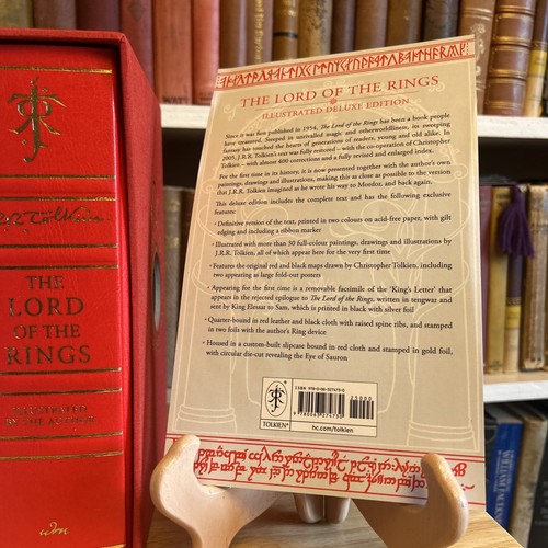JRR Tolkien Lord of the Rings Deluxe HC Illust. Red Slipcase Boxed Ed Gorgeous! - Picture 3 of 15