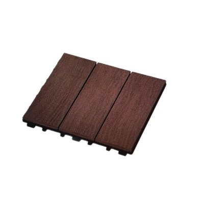 WPC Klickfliese Bodenbelag Terrasse Terracotta 30 x 30 cm 4er Pack Verlegehilfe