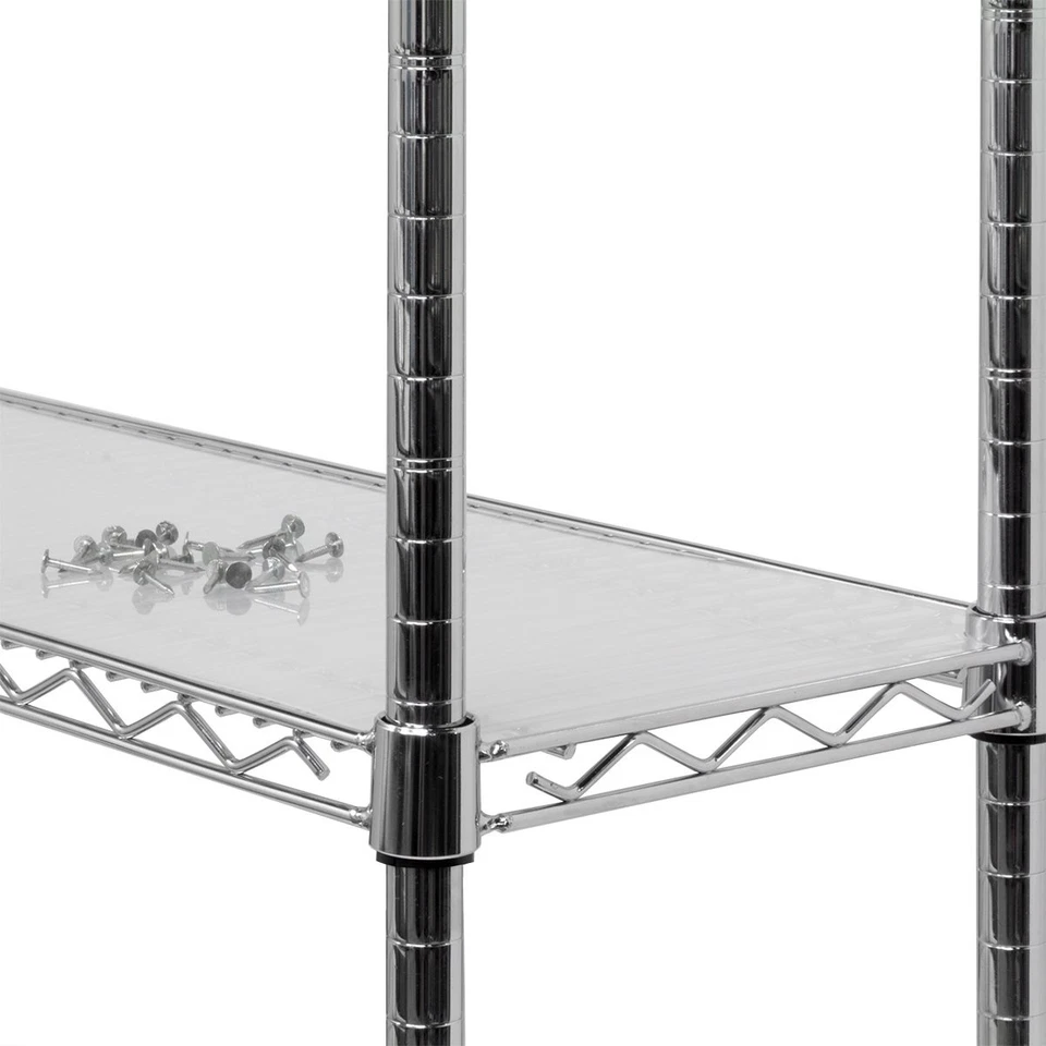AW1836LINER Forro de estante transparente de 18 pulgadas X 36 pulgadas para estante de alambre cromado, paquete de 4 Foto 2 de 3