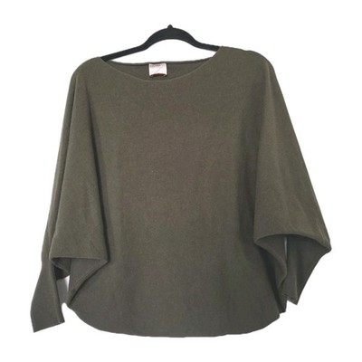 Kerisma Sweater Womens M/L Olive Green Oversized Dolman Bat Sleeve Coastal Boho