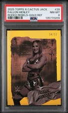 2025 Topps Chrome WWE Cactus Jack Fallon Henley #RDR-28 Rodeo Rebels Gold /50
