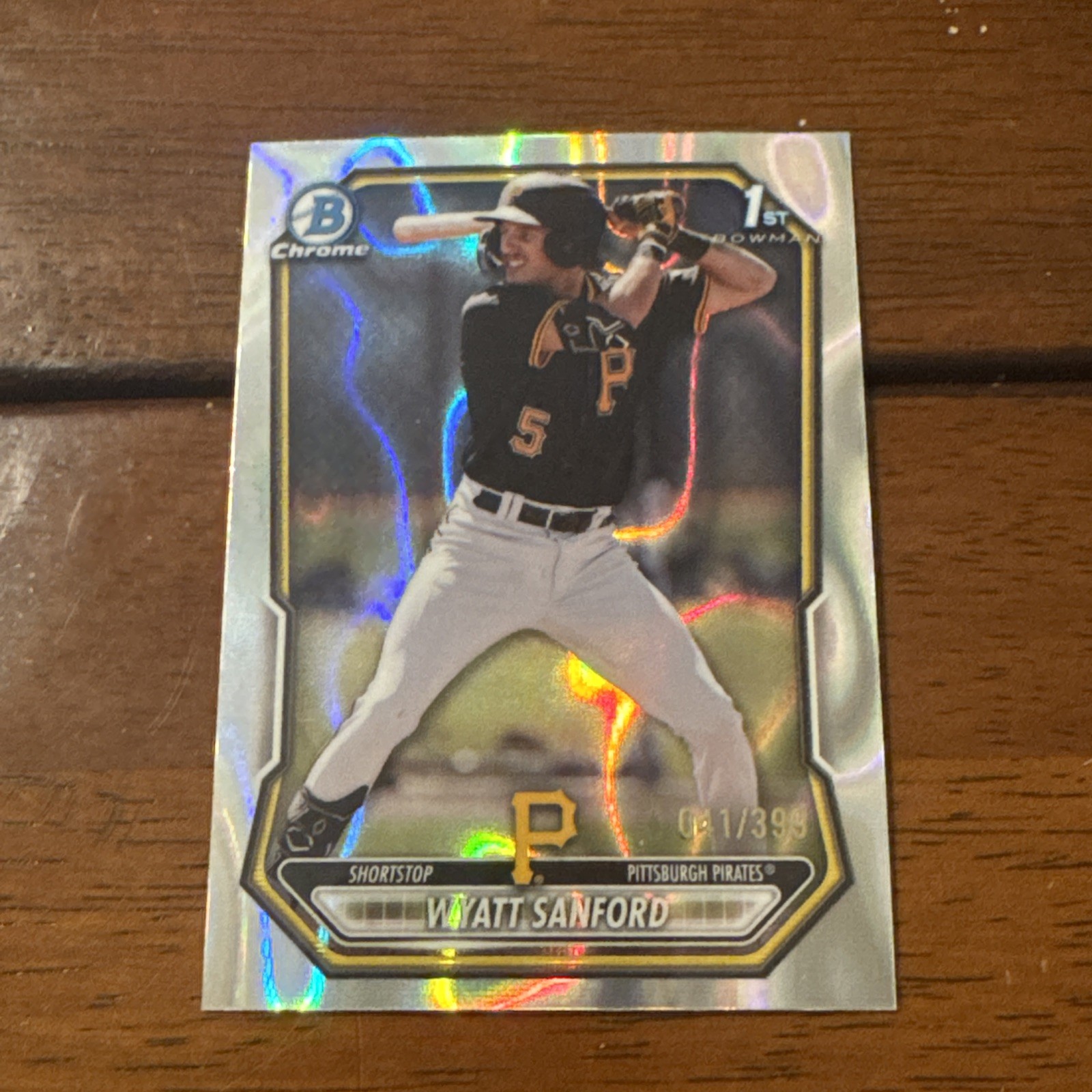 2026 Bowman Chrome 1st Wyatt Sanford Lava Refractor /399 Pirates BCP-66